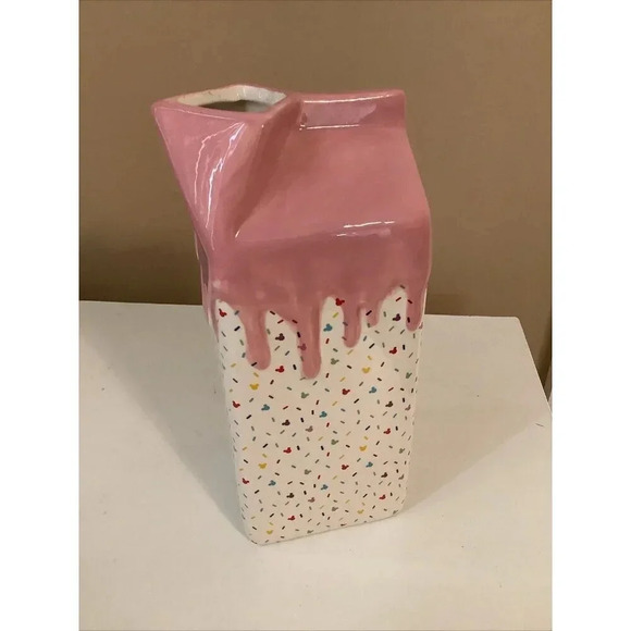 Disney Mickey Mouse Confetti Milk Carton Vase Ceramic 6”x3” - Picture 2 of 6